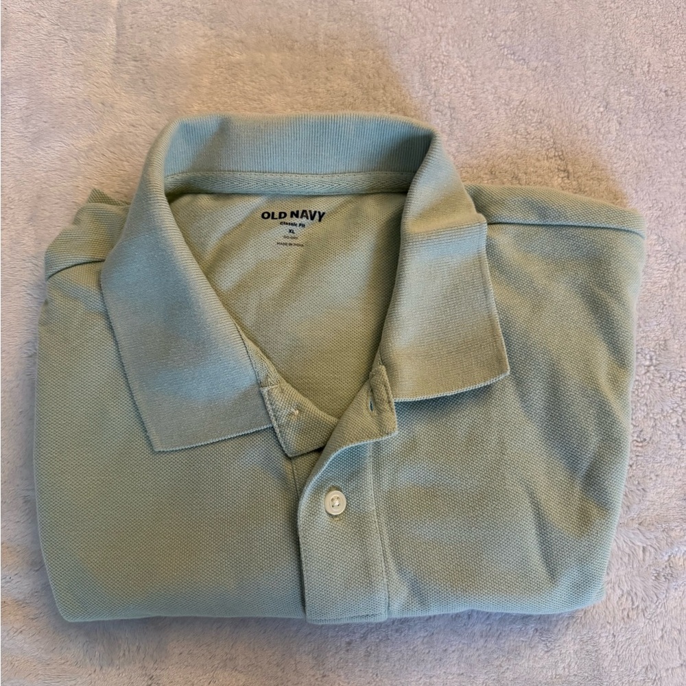Old Navy Men's Light Green Polo Shirt XL